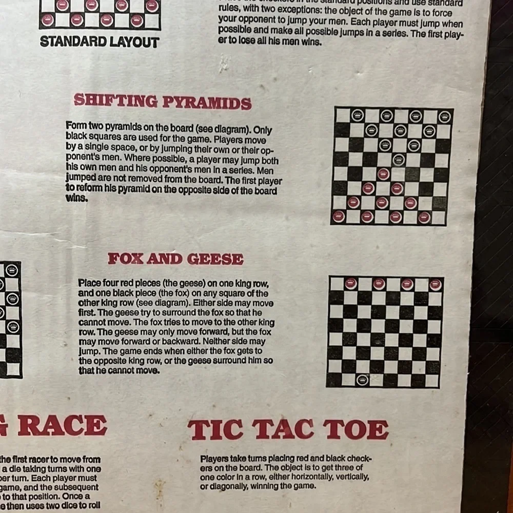 Vintage 97 Floor Game 4 in 1 Game Tile